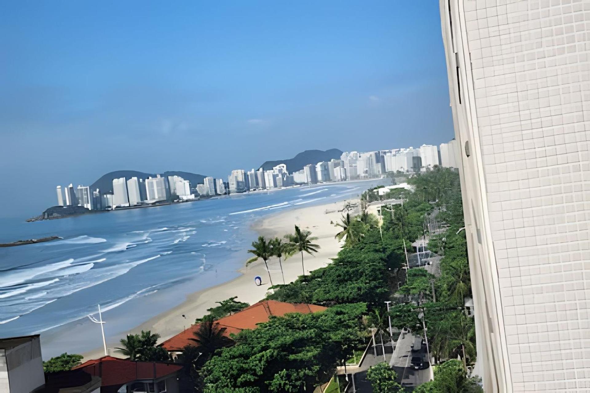 Vista-Mar - 3 Suites Com Ar Condicionado E Quarto Casal Com Ar Condicionado - 100M Da Praia Guarujá Dış mekan fotoğraf