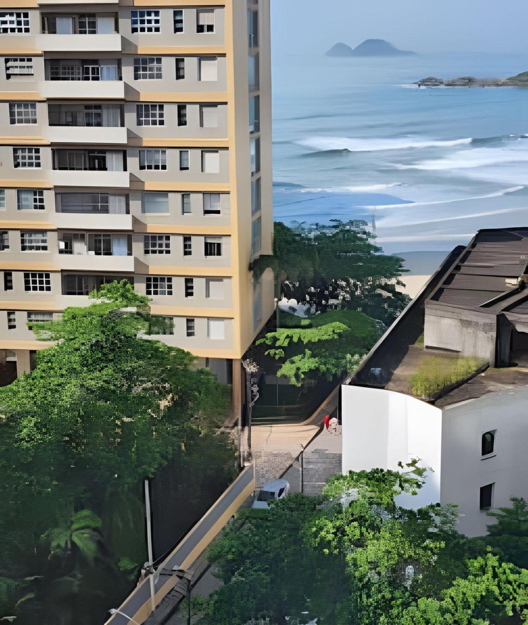 Vista-Mar - 3 Suites Com Ar Condicionado E Quarto Casal Com Ar Condicionado - 100M Da Praia Guarujá Dış mekan fotoğraf
